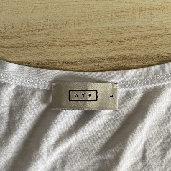 AYR All U Tee Scoop Neck Short Sleeve Basic Solid White Size Large - Picture 7 of 11